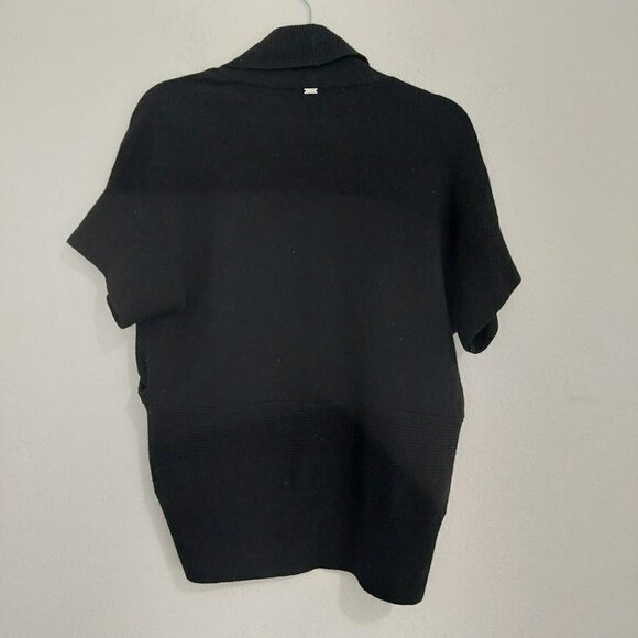 ST. JOHN Women's Black Open Front Cocoon Shrug Cardigan Kint Sweater Size P (S) - Picture 5 of 7